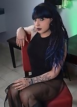 Dressing room debauchee Kelly is horny as fuck and wants your cock inside her right now!